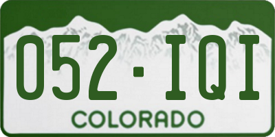 CO license plate 052IQI