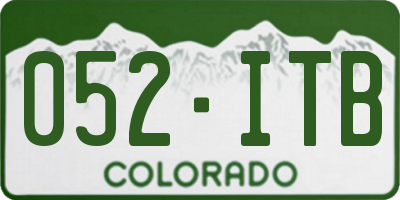 CO license plate 052ITB