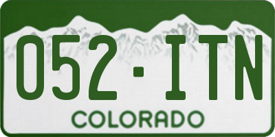 CO license plate 052ITN