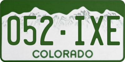 CO license plate 052IXE