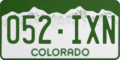 CO license plate 052IXN