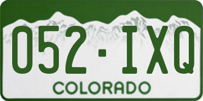 CO license plate 052IXQ