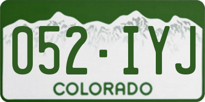 CO license plate 052IYJ