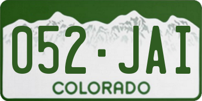 CO license plate 052JAI