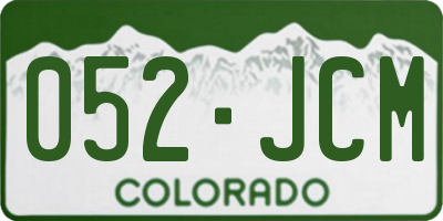 CO license plate 052JCM