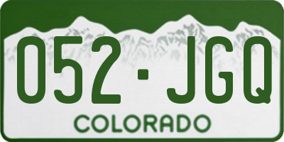 CO license plate 052JGQ