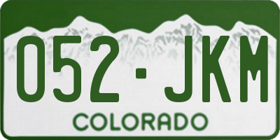 CO license plate 052JKM