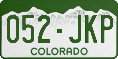 CO license plate 052JKP