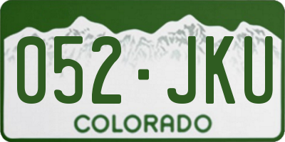 CO license plate 052JKU