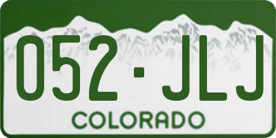 CO license plate 052JLJ