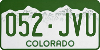 CO license plate 052JVU
