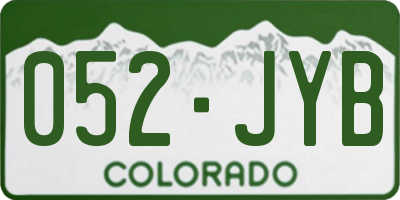 CO license plate 052JYB