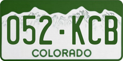 CO license plate 052KCB