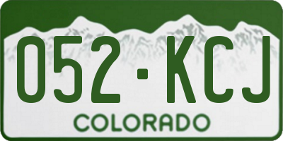 CO license plate 052KCJ