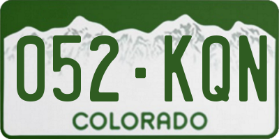 CO license plate 052KQN