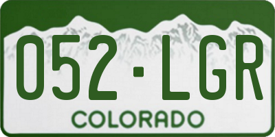 CO license plate 052LGR