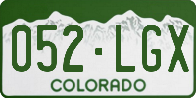 CO license plate 052LGX
