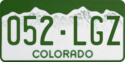 CO license plate 052LGZ