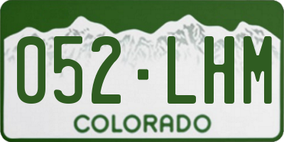 CO license plate 052LHM