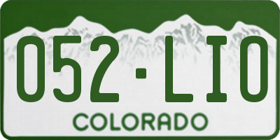 CO license plate 052LIO
