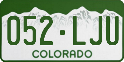 CO license plate 052LJU