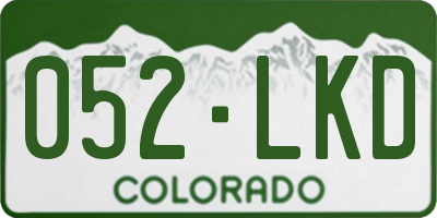 CO license plate 052LKD