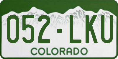 CO license plate 052LKU