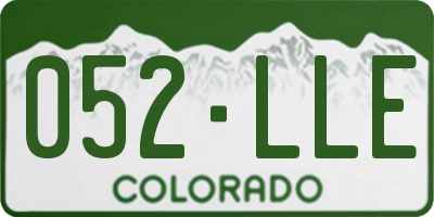 CO license plate 052LLE