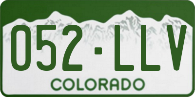 CO license plate 052LLV
