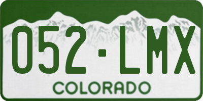 CO license plate 052LMX