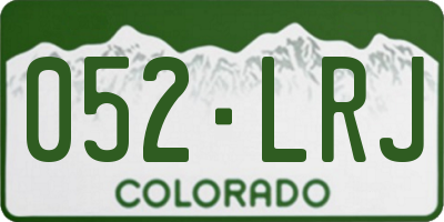 CO license plate 052LRJ