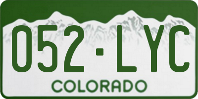 CO license plate 052LYC