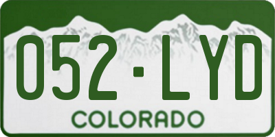 CO license plate 052LYD