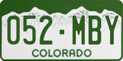 CO license plate 052MBY