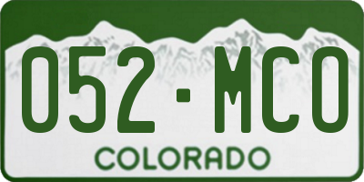 CO license plate 052MCO