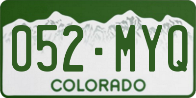 CO license plate 052MYQ