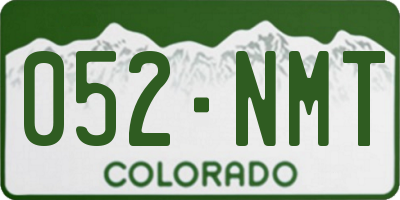 CO license plate 052NMT
