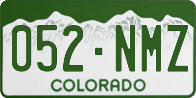 CO license plate 052NMZ