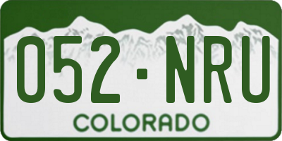 CO license plate 052NRU