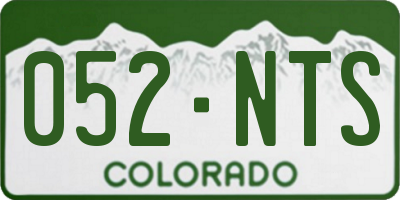 CO license plate 052NTS