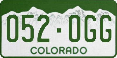 CO license plate 052OGG