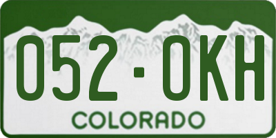CO license plate 052OKH