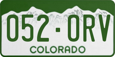 CO license plate 052ORV