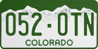 CO license plate 052OTN