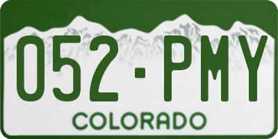 CO license plate 052PMY