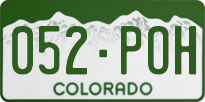 CO license plate 052POH