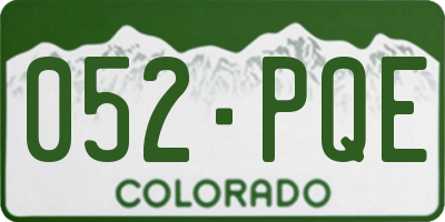 CO license plate 052PQE