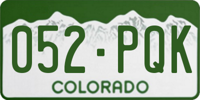CO license plate 052PQK