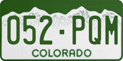 CO license plate 052PQM