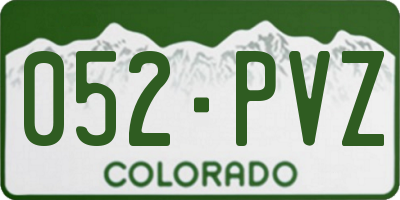 CO license plate 052PVZ